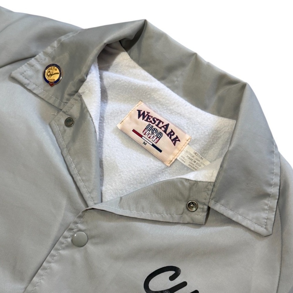 Vintage 90s Westark USA Gray Crabtree-Harmon School Bus Graphic Coaches Jacket - Picture 6 of 8